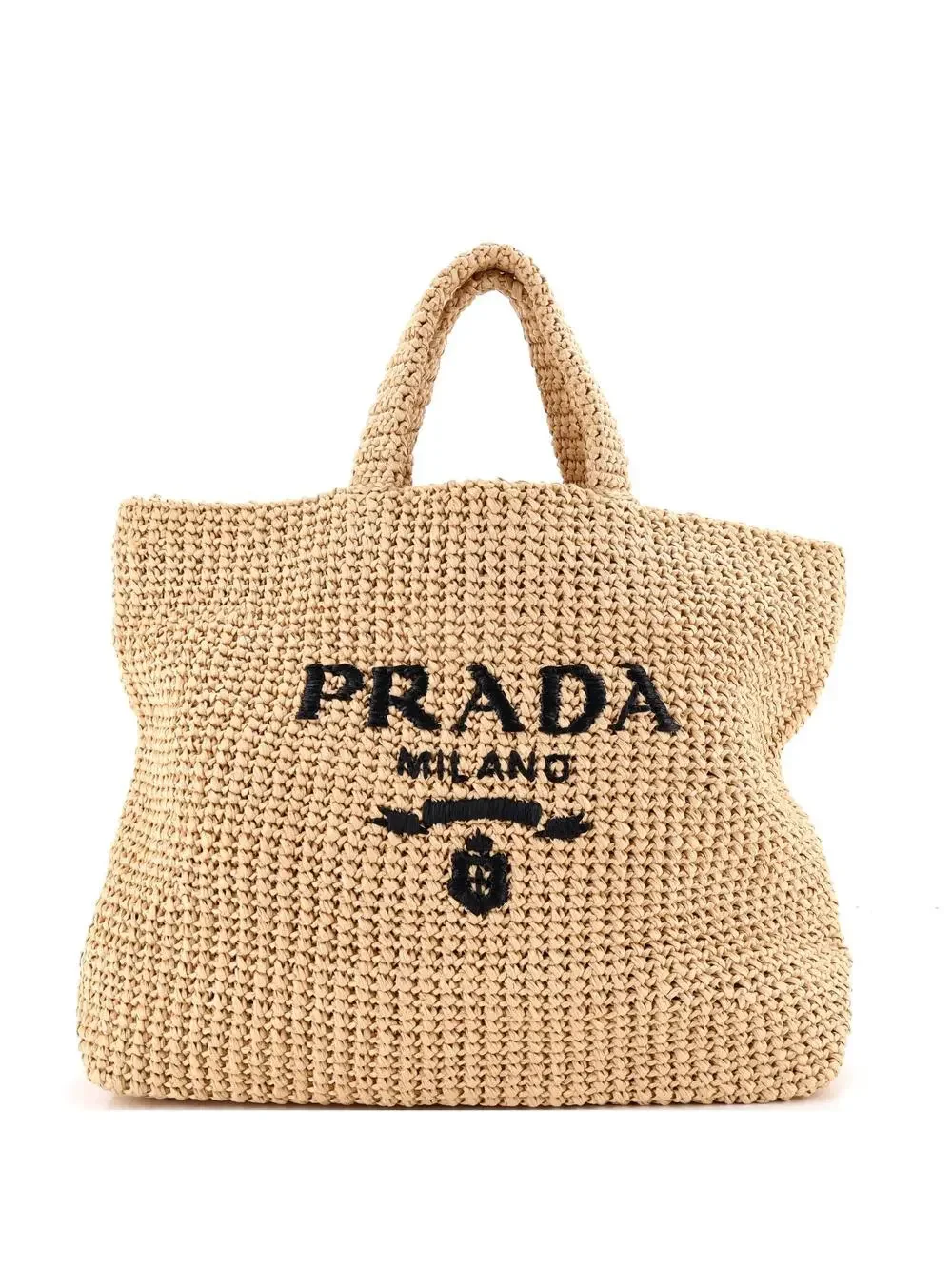 Prada Logo Tote Raffia Large #340173P22B